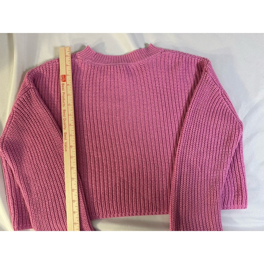 Pink‎ Ribbed Long Sleeve Sweater - Picture 6 of 7